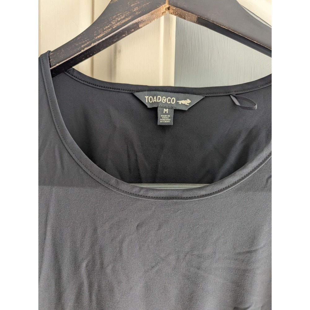 Toad&Co Womens Black Sleeveless Maxi Dress Cutout Back Pockets Size M - Picture 3 of 9
